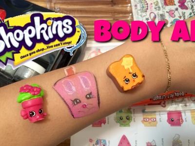 Shopkins Season 4 Face Painting Body Art craft tutorial with blind bag toy