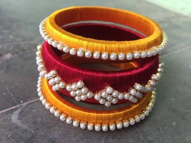 Silk thread bangles for beginners by Poojitha reddy