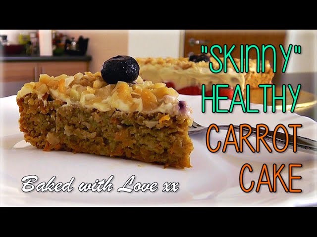 "Skinny" Healthy Carrot Cake Recipe (No Butter or Sugar!)