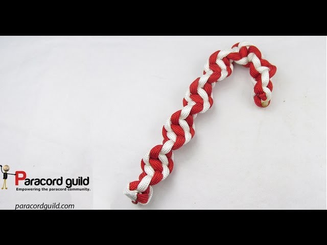 Spiral paracord candy cane