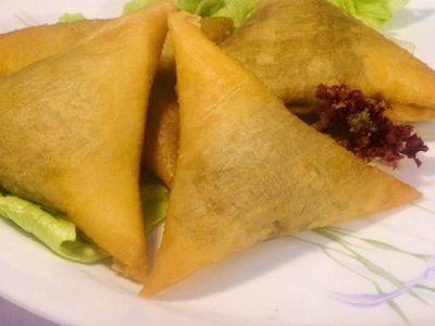Triangle Samosa with Spring Roll Sheets - Bite size Samosas - Perfect for party!