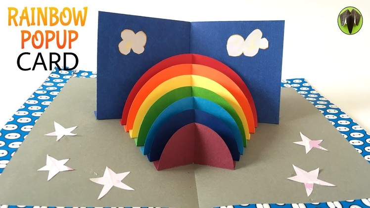 Tutorial to make "RAINBOW Stand Up POPUP Card" - DIY