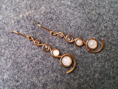 Twisted round earrings - How to make wire jewelery