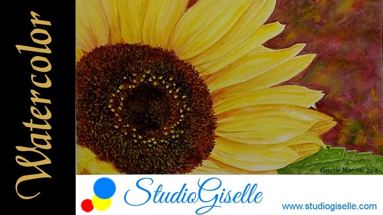 Watercolor Sunflower Speed Painting