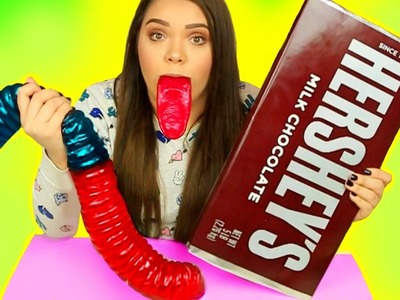 WORLD'S BIGGEST CANDY! Gummy Joker Tongue, Giant Hershey's, Giant Gummy Worm & More!