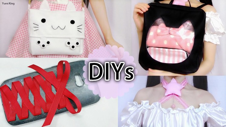 4 Creative DIYs Must Try:DIY Lace up Phone Case,Cat Keyhole Backpack (scratch),Cat Purse, more
