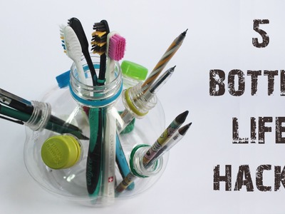 5 DIY Creative Ways to Reuse. Recycle Plastic Bottles - Just 5 mins