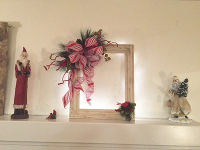 Annie Sloan Chalk Painted Frame Christmas Wreath DIY Process
