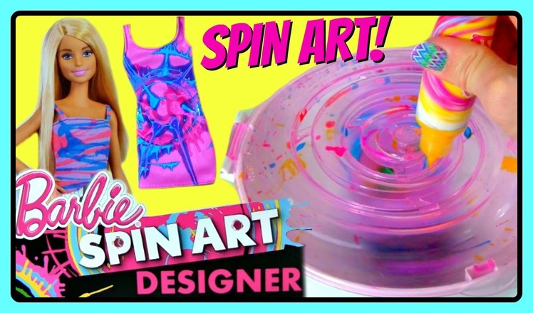 Barbie Spin Art Designer! DIY Make Your Own Clothes For Barbie! Design Super CUTE Dresses For Barbie