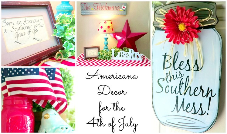 COUNTRY CHIC 4TH OF JULY HOME TOUR | CHEAP DIY HOME DECOR IDEAS