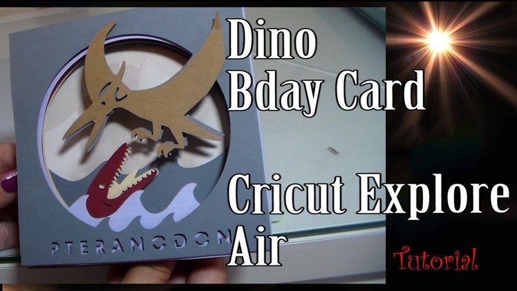 Cricut Explore Air DIY: Dino 3D  Bday Card or Party Invitation  by Cup n Cakes Gourmet
