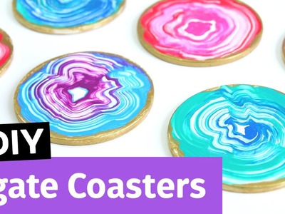 DIY Agate Coasters | Thrift Store Art Challenge with MACC | Sea Lemon