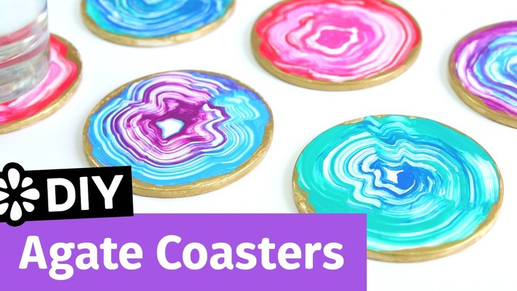 DIY Agate Coasters | Thrift Store Art Challenge with MACC | Sea Lemon