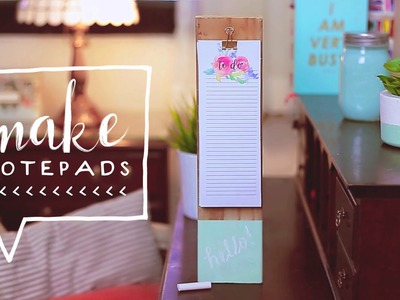 DIY Back to School Supplies! Free Printable Notepad for School + Room Decor (Collab. Jimena Aguilar)