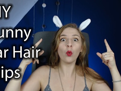 DIY Bunny Ear Hair Clips Tutorial
