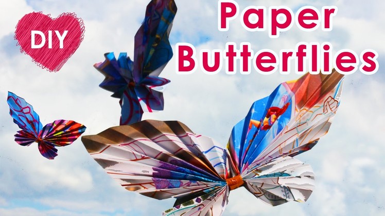 DIY crafts: Paper Butterflies | Room decor and decoration for children's party