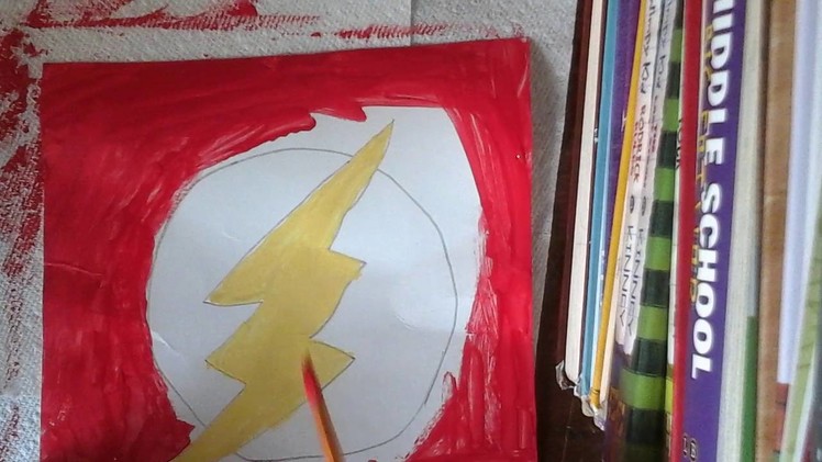 DIY FLASH LOGO PAINTING| Reverse Flash