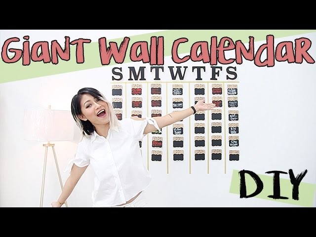 DIY Giant Wall Calendar.To-Do List (Dorms, School, Office, Apartments)