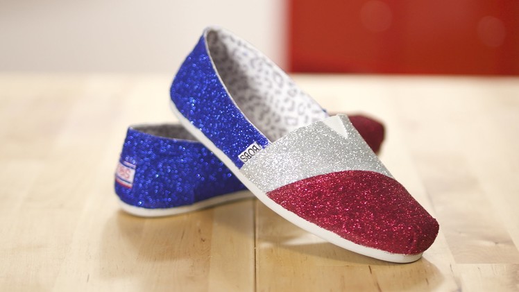 DIY Glitter Canvas Shoes
