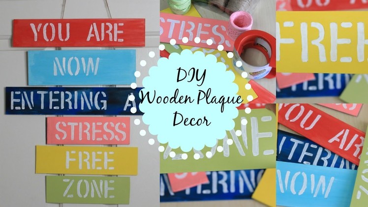 DIY HANGING WOODEN PLAQUE DECOR| Easy Colorful Room.Wall Decor| Lovely gift idea