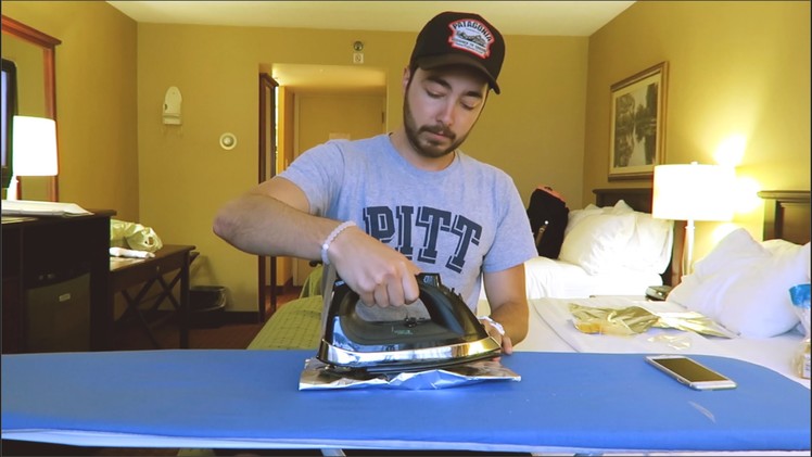 DIY Hotel Room Grilled Cheese