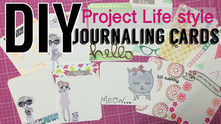 DIY Journaling Cards. project life style | I'm A Cool Mom