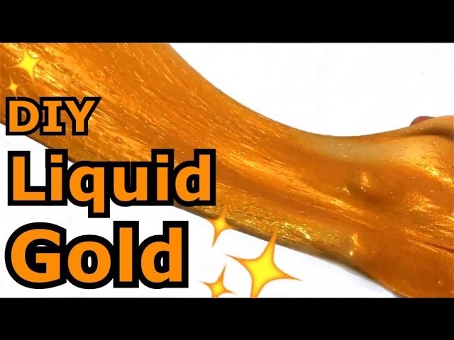 DIY Liquid Gold Slime! No Borax, No Clay, No Detergent Method!