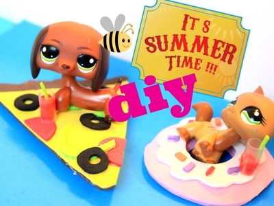 DIY LPS Pizza and donut pool floaties