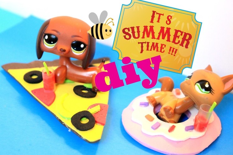 DIY LPS Pizza and donut pool floaties