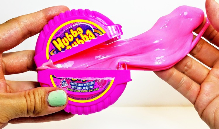 DIY: Make Your Own BUBBLE GUM Silly Putty Slime!  "Pops" Just Like Real Gum too!