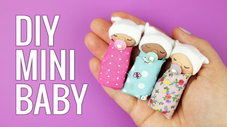 DIY miniature Baby | DIY Miniature doll baby pacifier | DIY Miniature doll baby Crib 미니어쳐 아기