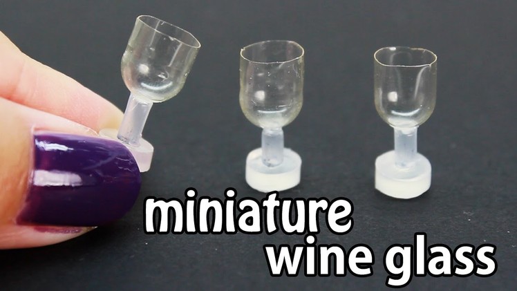 DIY miniature dollhouse wine glass.cups REALLY works with liquid