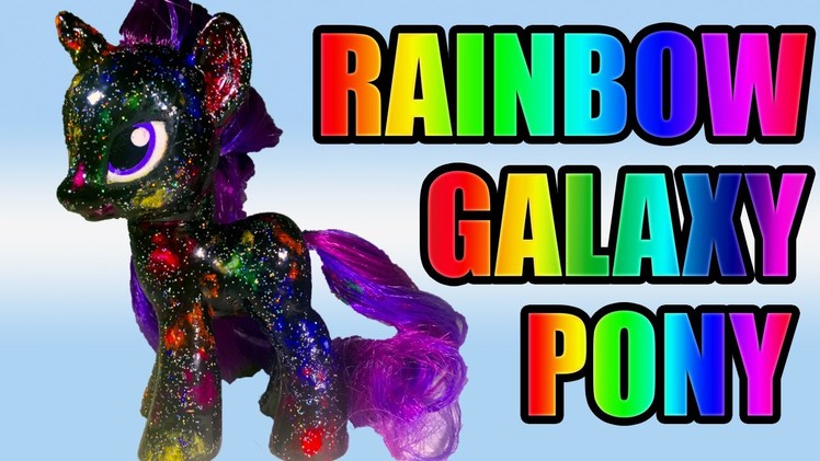DIY RAINBOW GALAXY MLP Tutorial || Nail Polish vs Acrylic Paint My Little Pony