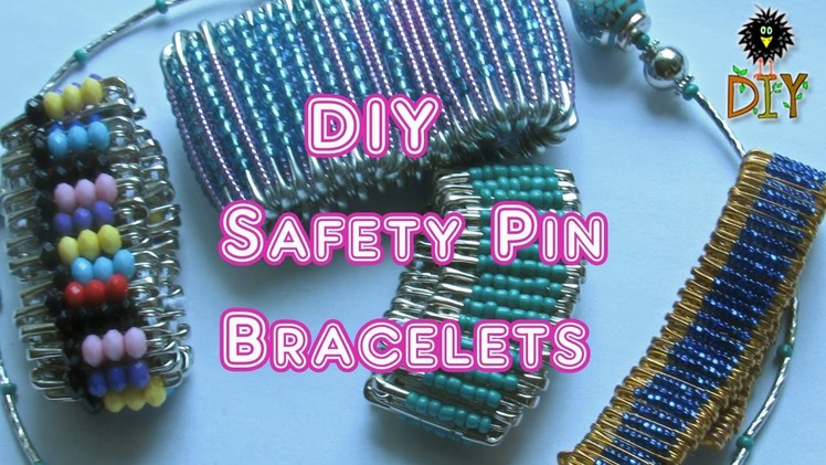 DIY Safety Pin Bracelets - How To Make Safety Pin Bracelet Tutorial