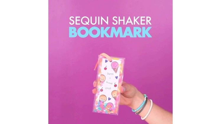 DIY Shaker Bookmark Using Lawn Fawn Stamps