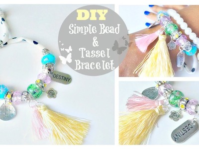 DIY Simple Tassel Charm Bracelet!!