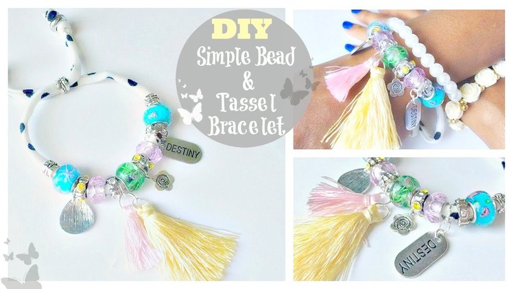 DIY Simple Tassel Charm Bracelet!!