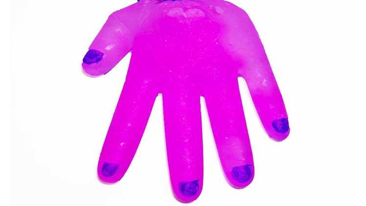 DIY: SLIME HANDS!! Glow in the dark and pink glitter! SO CREEPY!!