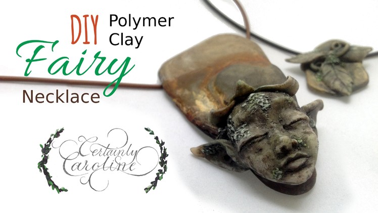 DIY Stone Fairy Necklace; Polymer Clay Jewelry Tutorial