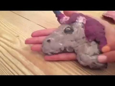 DIY Unicorn Clay Model! How to make a unicorn emoji cute model!