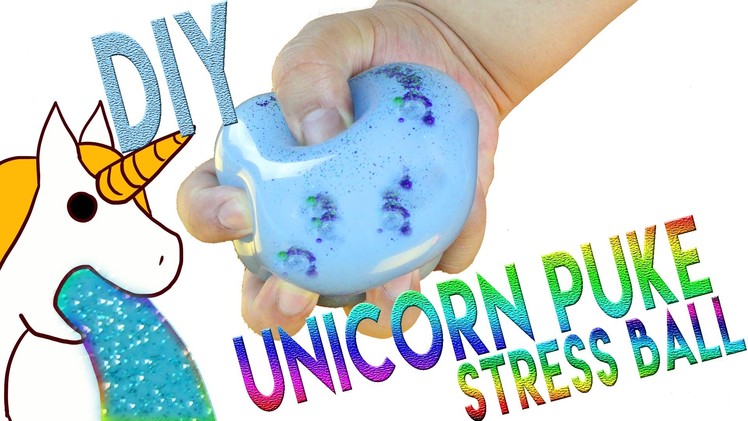 DIY | Unicorn Puke Stress Ball - HOW TO MAKE A GLITTER STRESS BALL!!!