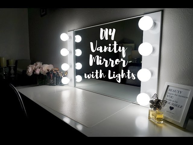 DIY VANITY MIRROR WITH LIGHTS [UNDER $100!!!] || SimplySandra