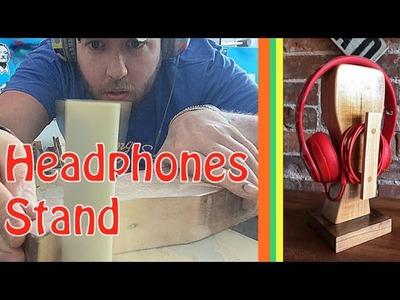 DIY Wooden Headphones Stand