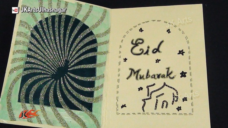 Eid Mubarak card  | DIY How to make  | JK Arts 977