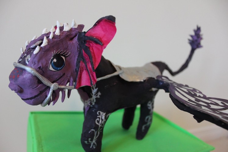 Ever After High Dragon Games NEVERMORE Raven Queen's Dragon Custom DIY Doll Tutorial Dobertot