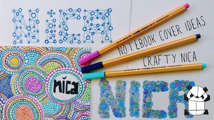 How to draw decorative letters & DIY notebook cover ideas