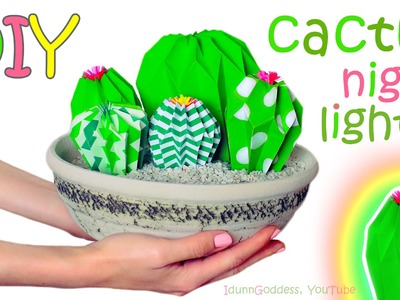 How To Make a Cactus Farm Nightlight – DIY Cacti Night Lights Out Of Paper