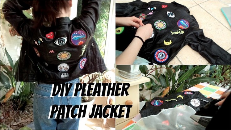 Making Mika's d.i.y pleather patch jacket!!