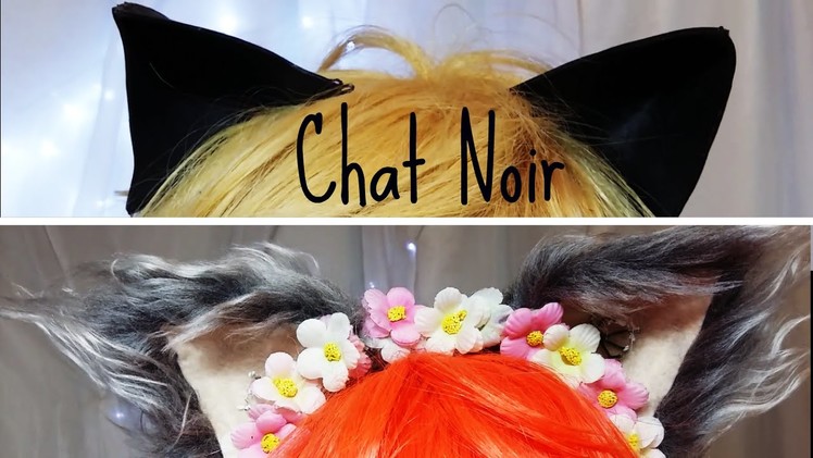 Orelhas de Gato Chat Noir.\__.\ DIY Miraculous Ladybug - Cat ears Chat Noit Miraculous l ANCHISA