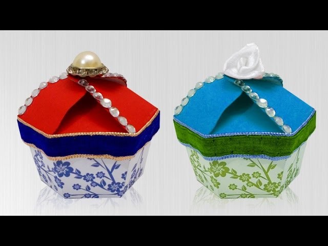Paper Crafts : How to Make Handmade Gift Box | DIY Paper Cupcake Box for Kids